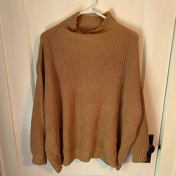 American Eagle Outfitters Sweaters - American Eagle Outfitters Tan Cowl Neck Sweater